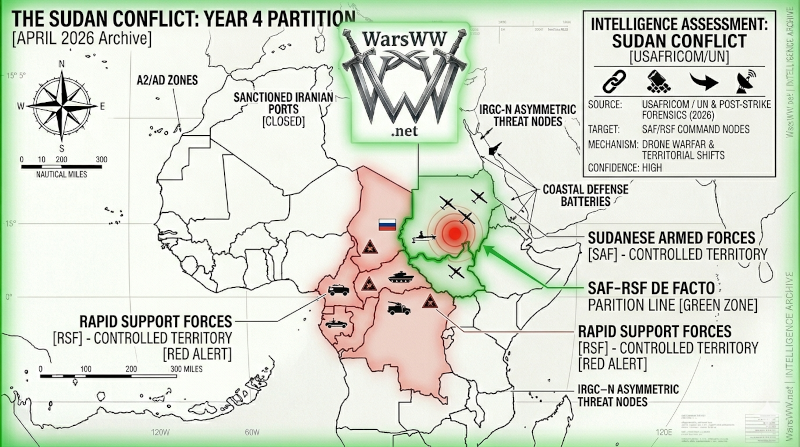 Sudan (RSF vs. SAF): April 15, 2026, marked the 3rd anniversary of the civil war.