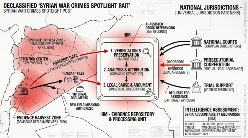 B&W Evidence Flow schematic for the Syria post