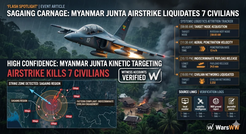Myanmar junta airstrike liquidates 7 civilians